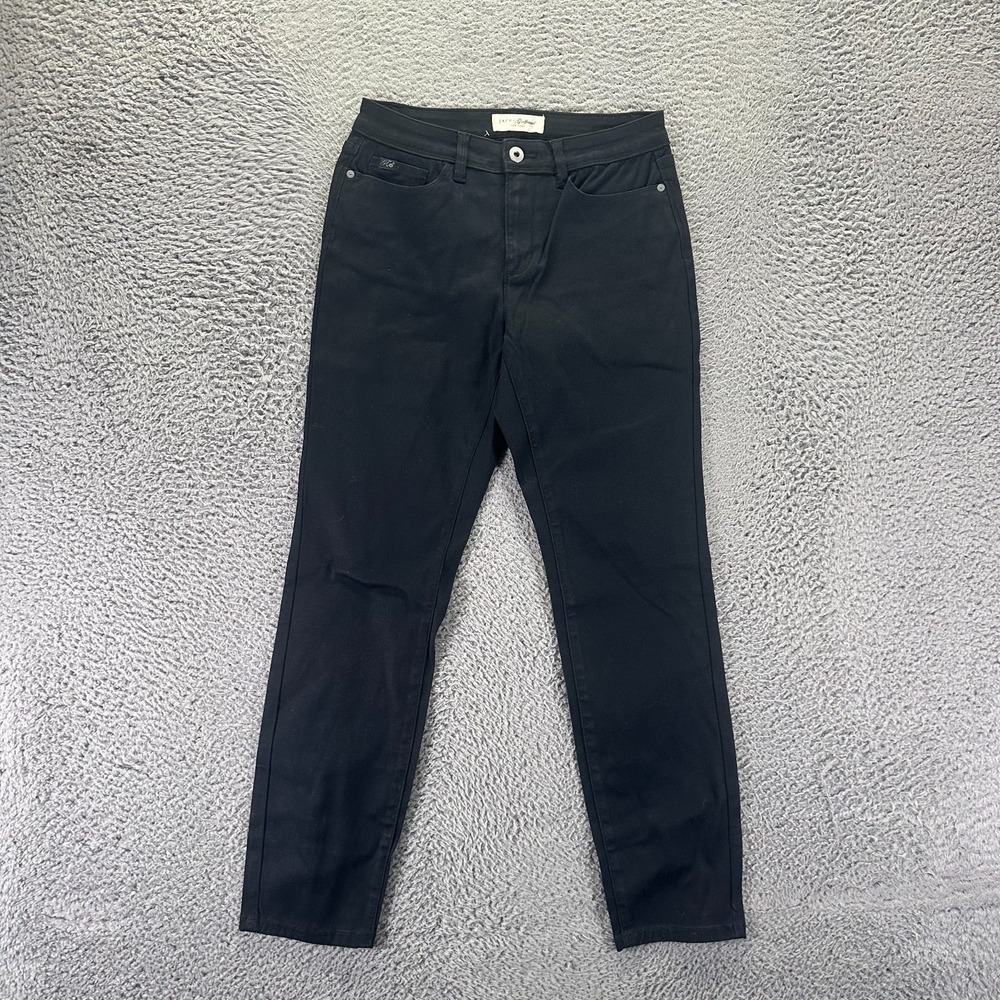 Jachs Pant Womens 28x28 Black Cotton Ankle Straight Girlfriend Preppy Stretch
